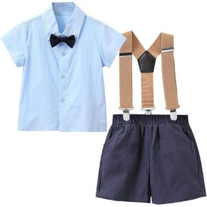 Baby Boys Summer Gentleman Two Piece, Toddler Boys Wedding Dress Set for Graduation, Wedding