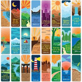 Christian Bookmarks Bulk, 96 PCS of Bible Verse Bookmarks, Religious Bookmarks, Reading Gifts Bible Bookmark, Bible Bookmarks for Women, Bookmarks for Men, Book Marks for Bibles (Fresh 1)