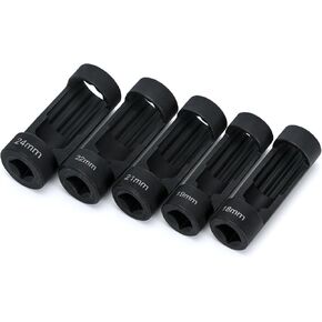 5 قطعة تعليق تبختر الجوز المقبس أداة مجموعة 18 مللي متر 19 مللي متر 21 مللي متر 22 مللي متر 24 مللي متر مع 12 نقطة 1/2 "محرك in Kuwait