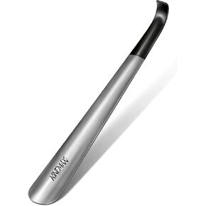 NINEMAX Shoe Horn Long Handle for Seniors,16.5'' Long Shoehorn,Metal Shoe Horns for Boots,Extra Long Shoe Spoon for Men Women