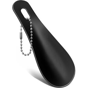 Metal Shoehorn Short for Kids 4.1 Inch - Shoe Helper Mini Shoe Horn Key Chain Small Shoe Horn Travel Size Man Women