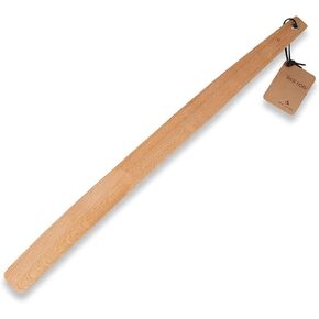 Beechwood Shoe Horn, 21.6" Long Handle for Seniors, Non-Slip Extra Long Shoe Horn for Your Comfort, Long Shoehorn for Boots, Use as a Back Scratcher, Long-Handled Shoe Horn for Men, Women in Saudi Arabia