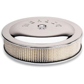 Moroso 65946 Chrome Air Cleaner Kit, 14" x 5", Fits 4500 Series Carbs