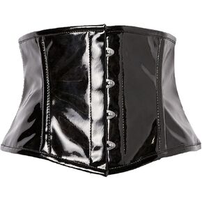 Daisy corsets womens Black Patent Pvc Vinyl Mini Cincher