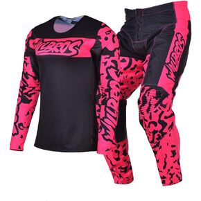 Women's Jersey Pant Combo Motocross MX Riding Gear Set Dirt Bike Offroad BMX ATV Cycling Riding Suit Adult