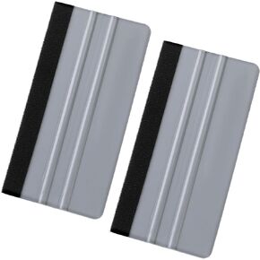 Squeegee for Vinyl, 2 Pack Felt Squeegee Vinyl Wrap Tool Kit Car Window Tint Squeegee Plastic Vinyl Scraper Wallpaper Smoothing Tools for Crafts Car Wrap Window Tint Wallpaper Glass Film Application