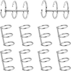 3 Ring Binder Ring, 10Pcs Metal Loose Leaf Binder Ring, 20mm Inner Diameter Book Rings Snap Flash Card Rings for Home Office Supplies DIY Travel Diary Photo Album Scrapbook Binding (Silver) in Saudi Arabia
