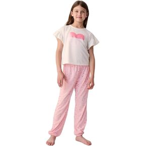 GAP Girls' Flutter Short Sleeve Jogger Sleep Set