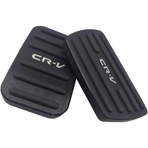 قطعتان من دواسات سبائك الألومنيوم غطاء بدون حفر فرامل مضادة للانزلاق ومنصات دواسة الوقود المعدلة أغطية دواسات معدنية مزخرفة لسيارة Honda CR-V CRV 2017-2025-Silver in Kuwait