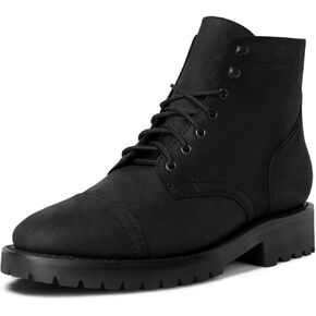 Thursday Boot Company Men's Captain Rugged and Resilient Cap Toe Boot, Black Matte, 13