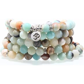 8MM 108 Mala Beads Charm Bracelet for Men Women Yoga Bracelet Necklace
