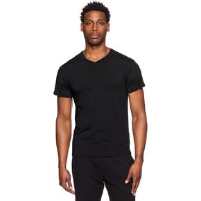 RBX Active Men's V-Neck Undershirts, Short Sleeve Soft and Breathable 2-Pack Moisture Wicking T-Shirts for Men