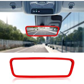 Car Rear View Mirror Protector Cover, Silicone Rearview Protective Cover, Auto Interior Accessories, Compatible with Model 3 and Y (Pink)