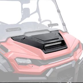 Hood Scoop with Spotlight for Honda Pioneer 1000 3P 5P 6P 2016+, Front Hood Cover with Auxiliary Light Sport Hood with Light Kit for Honda Pioneer 1000-3 1000-5 1000-6 2016-2024 Accessories