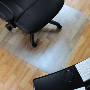 Marvelux Large Office Chair Mat for Hardwood Floors 48" x 60" Clear PVC Hard Floor Protector Mat for Under Desks, Rectangular Vinyl Floor Mat for Computer Desks and Gaming Chairs