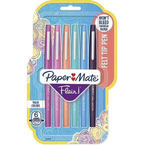 Sanford 1927997 Paper Mate Flair Medium Felt Tip Pens 6/Pkg-Tropical Vacation in Kuwait