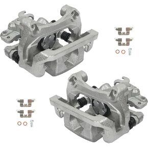 KUSATEC 18B5002 18B5003 Rear Disc Brake Caliper with Bracket fit for Ford Fusion 2006-2012; Lincoln MKZ 2007-2012/Zephyr 2006; Mazda 6 2006-2013; Mercury Milan 2006-2011, Both Driver Passenger Side