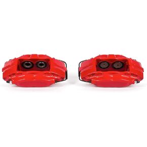 Power Stop Front S5284 Pair of High-Temp Red Powder Coated Calipers