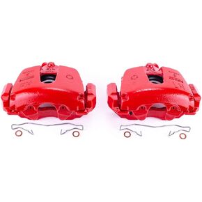 Power Stop Front S2942 Pair of High-Temp Red Powder Coated Calipers