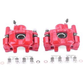 Power Stop Rear S2684 Pair of High-Temp Red Powder Coated Calipers