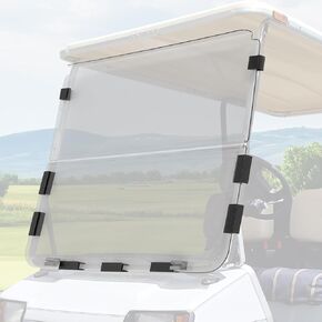 KEMIMOTO Golf Cart Windshield Compatible with Club Car DS (1982-2000), Foldable Replacement Windshield with Anti-UV and Impact Resistant Acrylic, Clear