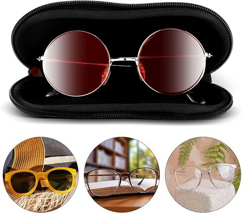 2 Pack Neoprene Eyeglass Case Soft Eyeglass Cases For Men Zipper Sunglasses Soft Case Portable Sunglasses Case With Clip Ultra Light Sunglasses Safety Pouch Sunglass Holder For Purse For Men Women in Saudi Arabia