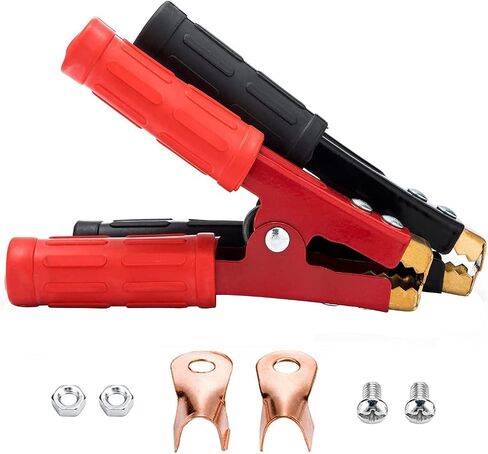 Jumper Cable Clamps Heavy Duty 1000A Battery Cable Clamps 16.5cm Jumper Cable Clamps Pure Copper, with Insulating Sheath for Cars,Trucks, Ships (1000A 2PCS) in Kuwait