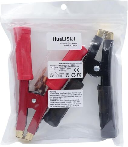 Jumper Cable Clamps Heavy Duty 1000A Battery Cable Clamps 16.5cm Jumper Cable Clamps Pure Copper, with Insulating Sheath for Cars,Trucks, Ships (1000A 2PCS) in Kuwait