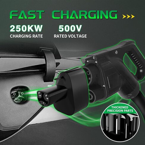 CCS Charger Adapter Compatible with Tesla Model 3,Y, S and X - for Tesla Owners Only - 250KW DC Fast Charging Applicable to All CCS1 Chargers in Kuwait