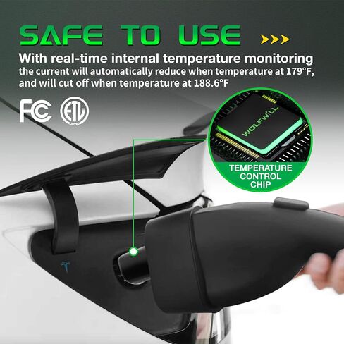 CCS Charger Adapter Compatible with Tesla Model 3,Y, S and X - for Tesla Owners Only - 250KW DC Fast Charging Applicable to All CCS1 Chargers in Kuwait