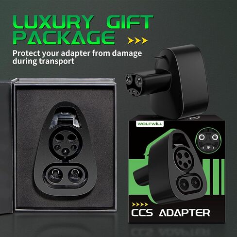 CCS Charger Adapter Compatible with Tesla Model 3,Y, S and X - for Tesla Owners Only - 250KW DC Fast Charging Applicable to All CCS1 Chargers in Kuwait