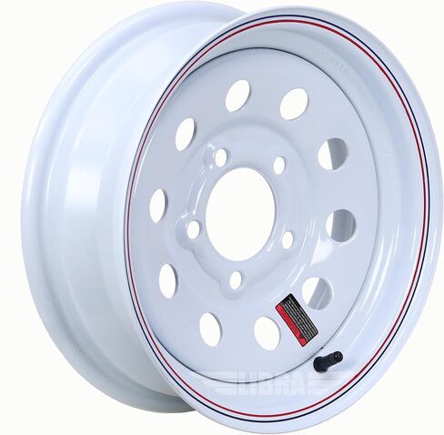 Trailer Tire Wheel Assembly ST205/75R14 8-Ply D 105M 5 Lug on 4.5" PCD White Mod Wheel, SET 2 in Saudi Arabia