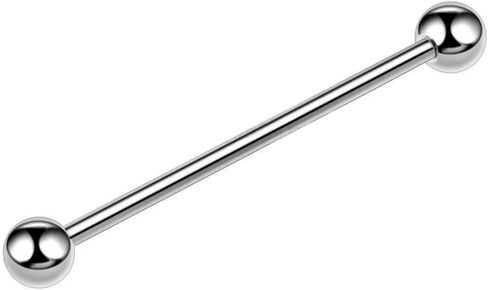 14G Stainless Steel Industrial Barbell Earrings for Women Men 38mm Solid Color Cartilage Conch Helix Industrial Bar Body Piercing Jewelry in Saudi Arabia