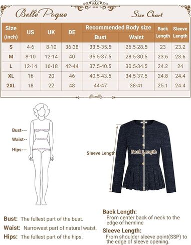 Belle Poque Jacket for Women Peplum Collarless Round Neck Button Down Ruffle Hem Jacket Casual Work Office Dressy Blazer Coat in Saudi Arabia