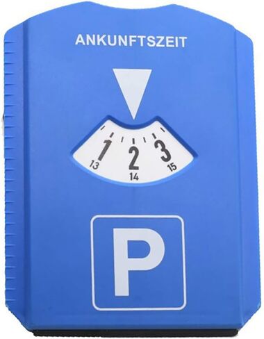 Blue Digital Parking Timer Parking Disc with Ice Scraper European Parking Clock 24 Hour Time Display for Car Winter Packing Tools and Equipment in Saudi Arabia