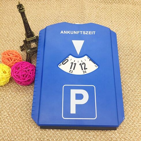Blue Digital Parking Timer Parking Disc with Ice Scraper European Parking Clock 24 Hour Time Display for Car Winter Packing Tools and Equipment in Saudi Arabia