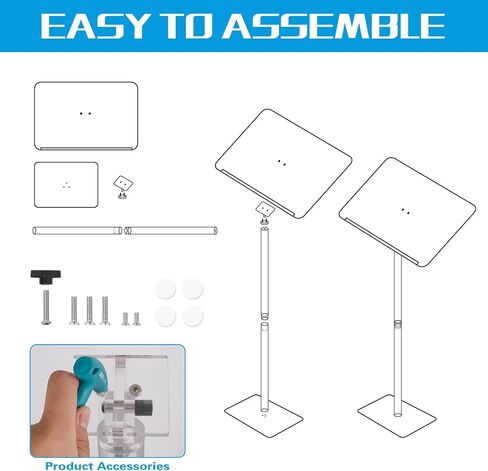 Acrylic Podium Stand, Angle Adjustable 44in Lecterns & Podiums for Churche Lectern, Concert Music Stand, Wedding Declaration, Office Meeting, Classroom Lecture, Laptop Computer Holder in Saudi Arabia