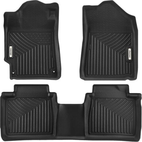 OEDRO Floor Mats Fit for Toyota Camry 2011-2007, Custom Fit Front & 2nd Row Floor Liner Set, TPE All Weather Protection Camry Car Mats, Black in Saudi Arabia