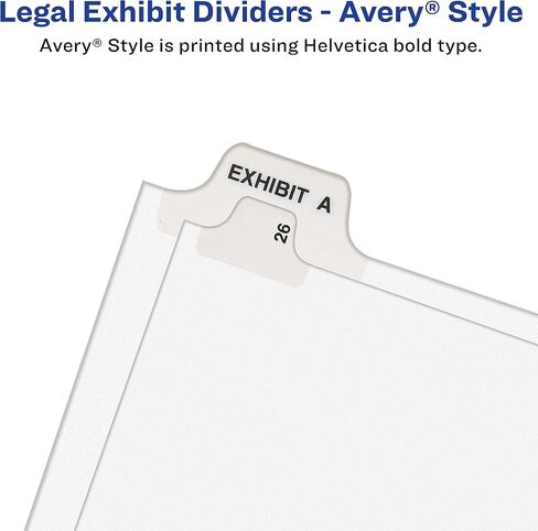 Avery 01412 مقسم علامات تبويب جانبية، مطبوع: L، مقاس Letter، أبيض، 25/عبوة in Saudi Arabia