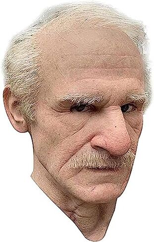 Demasko Halloween Realistic Old Man Wrinkle Full Head Mask Halloween Masquerade Party Props in Saudi Arabia