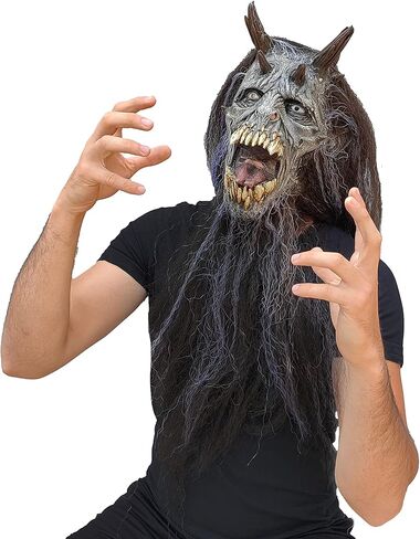 Ghoulish Productions Wendigo Scary Halloween Latex Mask Monster in Kuwait
