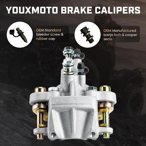 فرجار الفرامل الخلفي الأيسر/الأيمن من Youxmoto مع وسادات مناسبة لـ Polaris Sportsman 400 450 500 600 700 800 2003 2004 2005 2006 2007 2008 2009 2010 2011 2012 2013 2014؛ يناسب 1911075؛ 1910690 الفرجار الفرامل in Saudi Arabia