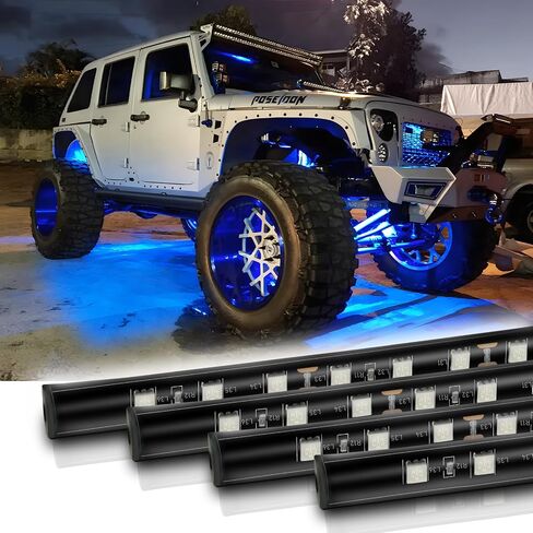 12V Led Light Strip 12.7" Waterproof Blue Led Light Strips for Car Golf Cart Motorcycles Truck Boat Led Strip Lights,Pack of 4 in Saudi Arabia