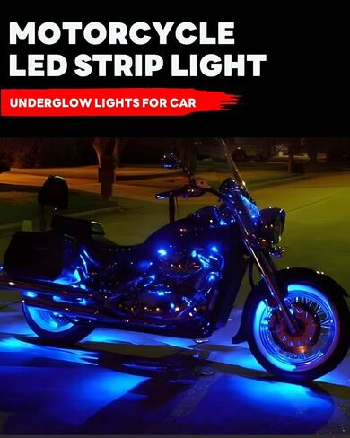 12V Led Light Strip 12.7" Waterproof Blue Led Light Strips for Car Golf Cart Motorcycles Truck Boat Led Strip Lights,Pack of 4 in Saudi Arabia