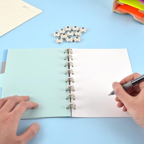 20 قطعة 3/4 بوصة قرص Discbound أقراص توسيع Discbound أقراص فضية حلقات تجليد الكتب البلاستيكية أقراص تجليد الكتب لأجهزة الكمبيوتر المحمولة وسجلات القصاصات المخططة (فضي) in Kuwait