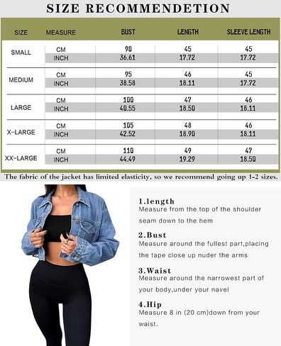Women's Cropped Denim Washed Distressed Button Down Long Sleeve Jean Jacket Coats in Saudi Arabia