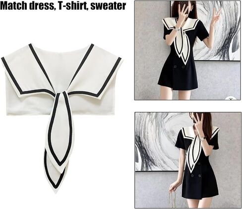 Sailor Collar for Women Top Fake Collars Cute False Collar Lady Fashion Shawl for Girl in Saudi Arabia