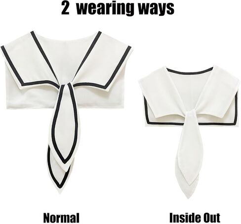 Sailor Collar for Women Top Fake Collars Cute False Collar Lady Fashion Shawl for Girl in Saudi Arabia