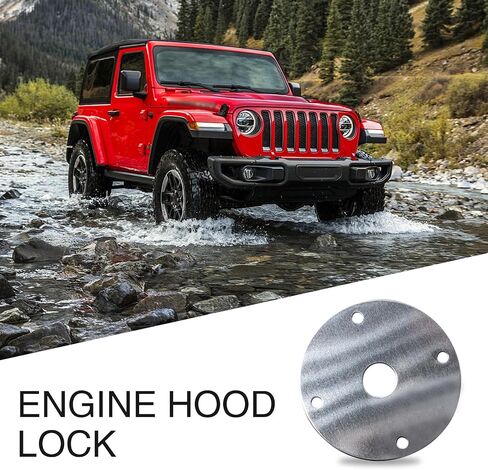 2 PCS Car Engine Hood Lock Pin Kit, High-Hardness Stainless Steel + Iron Cable-Type Fixed Shock-Absorbing Invisible Car Head Modified Hood Lock, Repair Accessories, for Most Models (Silver) in Saudi Arabia