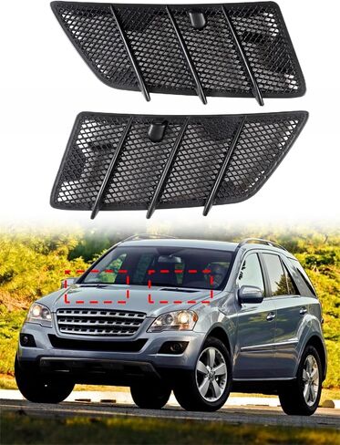 غطاء شبكة تنفيس الهواء متوافق مع مرسيدس W164 ML350 ML450 ML550 ML63 AMG GL320 GL350 GL450 GL550 Class 2008-2011 يسار يمين استبدال 1648804305 1648804405 in Kuwait